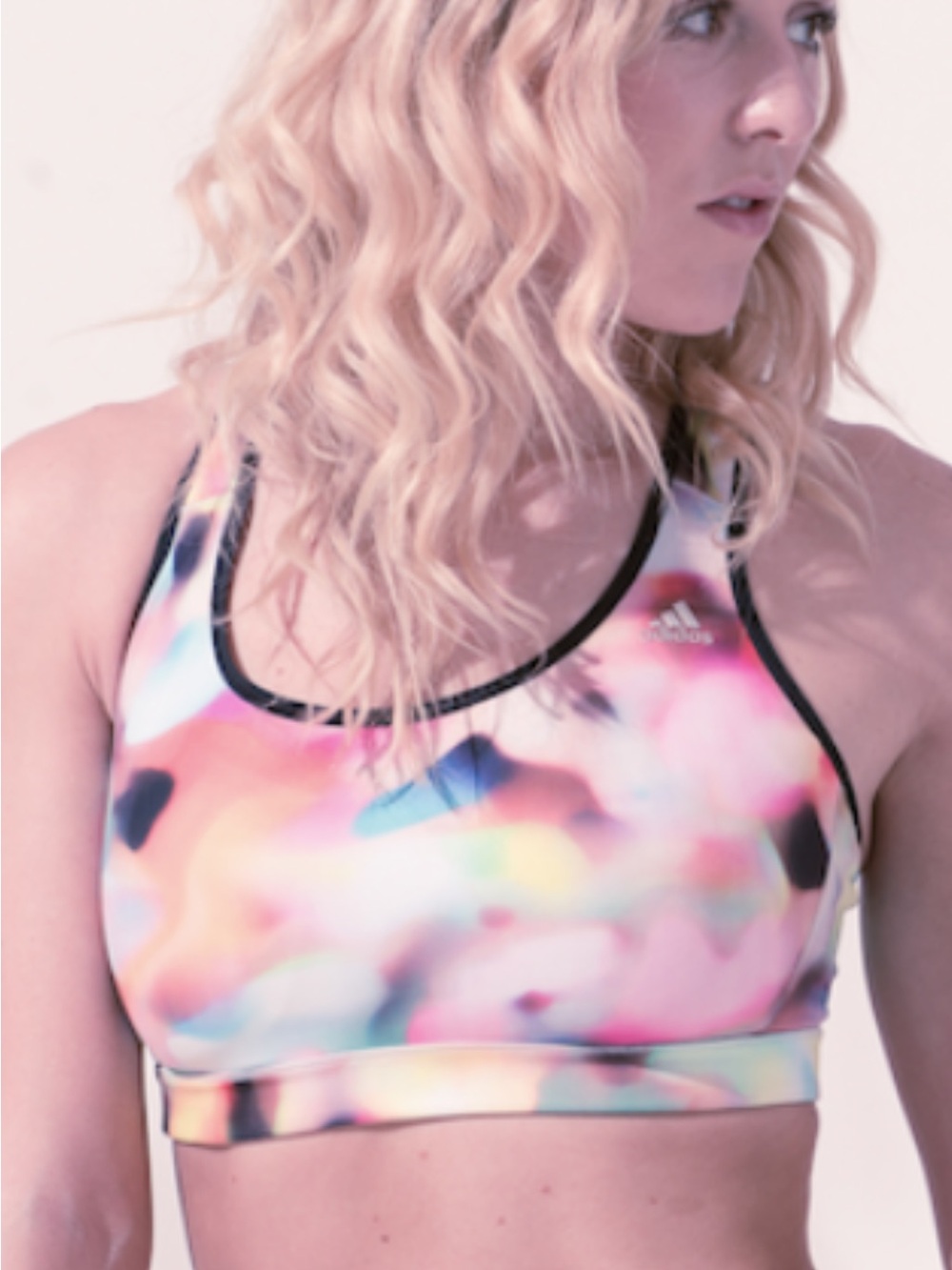 Adidas Multicolor Tie-Dye Effect Racerback Sports Bra - size Small